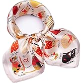 100% Mulberry Silk Scarf Square Hair Scarves Fashion Pattern Neck Scarfs for Women
