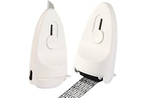 Wejoin Identity Privacy Protection Roller Security Stamp 2-Pack - Guard Your ID with Adjustable Ink, Built-in Cutter & Flip Cover Design, Compact Security Tool for Document & Mail Privacy (White)