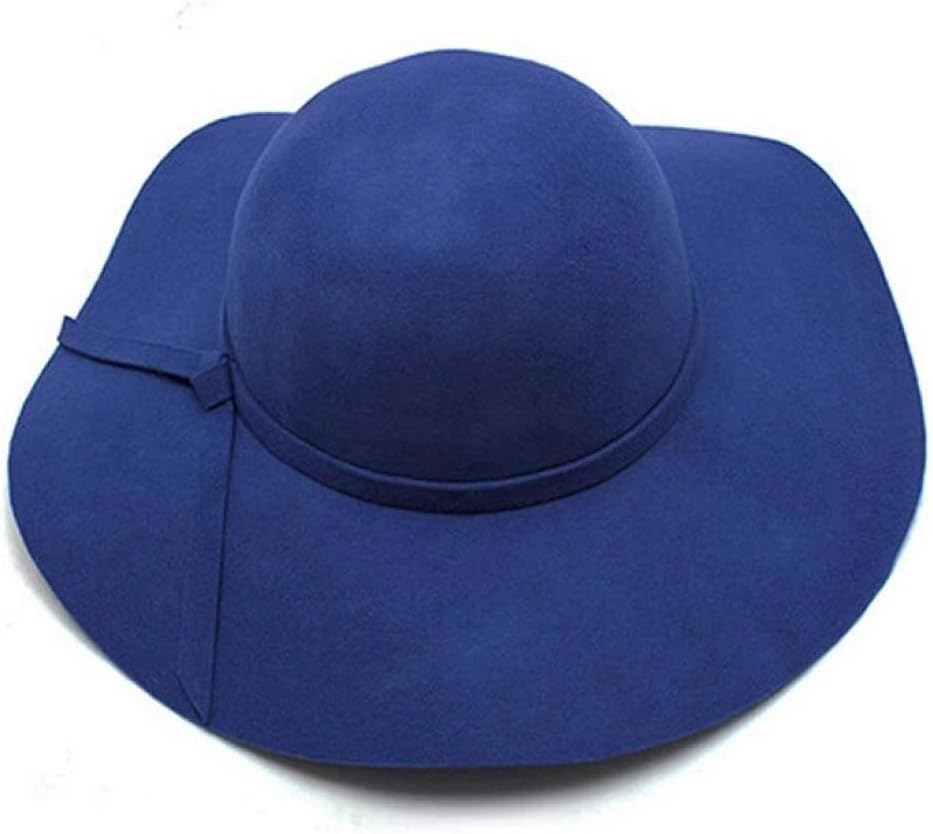 blue floppy felt hat