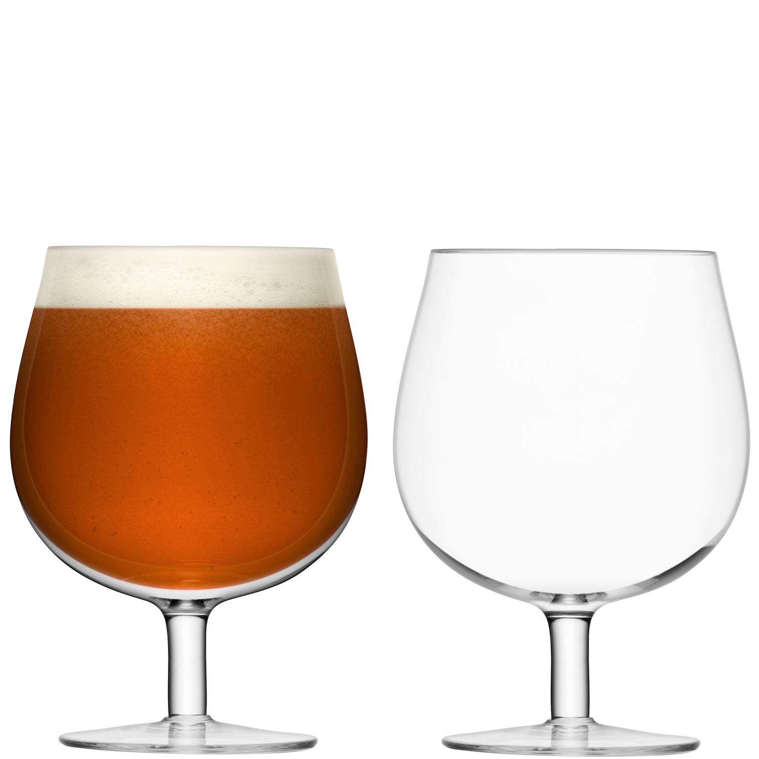 LSA International Bar Craft Beer Glass 550ml Clear | Set of 2 | Mouthblown & Handmade Glass | BR33
