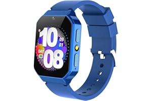 BEIARA Kids Smart Watch for Kids Age 3-12 Boys Girls with Metal Case 26 Puzzle Game 1.69" Touchscreen Aduio Book Learning Card Camera Pedometer Learning Toy Christmas Birthday Gift (Blue)