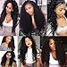 Ainmeys Curly Wave Wigs Virgin Brazilian Water Wave Wigs None Lace Front Wigs Human Hair Wigs 150% Density Glueless Machine Made Wigs For Black Women (20inch, jet dark wigs)