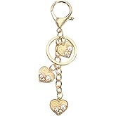 uxcell Y2K Heart Keychain, Alloy Keyring Bag Charm, Cute Accessories for Women Purse, Handbag, Car Key