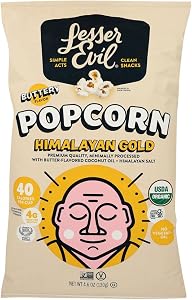 LesserEvil Himalayan Gold Organic Popcorn, 4.6 Oz