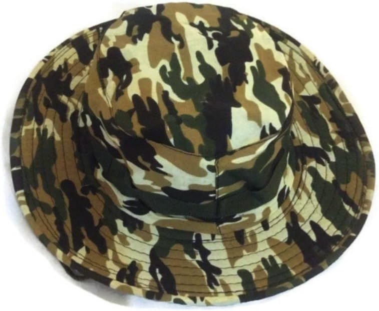 Set of 2 Pcs. Camouflage Army Hats Bucket Sun Cap