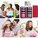 Lighted Crochet Hooks with Case, 6 pcs Set with 3 Pack Replacement Batteries - LED Lite Hooks with Ergonomic Soft Grip Handles - Set of 6 Hooks for Arthritic Hands - Size 4mm to 6.5mm (RED)