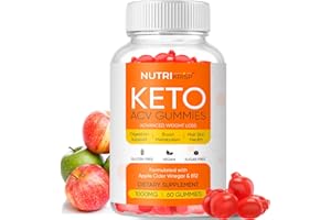 NutriKrisp Keto ACV Gummies - Sugar-Free Gluten-Free Apple Cider Vinegar Supplement for Men Women (1000MG)
