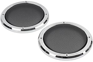 Chcury1 2pcs Rear Grill Speaker Cover Pak Mesh ABS Chrome Frame + Black Mesh Motorbike For Electra Tri Glide FLHTCU/L FLHTCLT