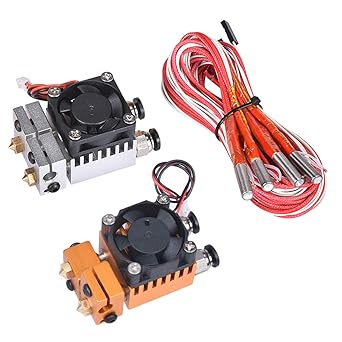 Amazon Com Bz 3d 2 In 2 Out Extruder 24v 40w Dual Color All Metal For 3d Chimera Hotend Kit Multi Extrusion V6 Dual Extruder 0 4mm 1 75mm 3d Printer Part Gold Industrial Scientific