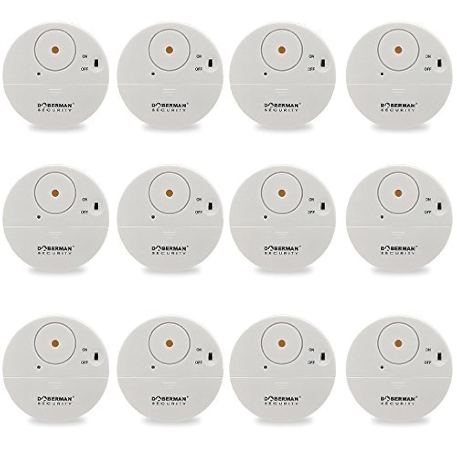 Ultra Slim Window Alarm with Loud 100dB Alarm and Vibration Sensors (6pcs/12pcs) â€“ 2 Colours â€“ Modern and/Ultra Thin Design Compatible With Any Model SE 0106 white WeiÃŸ 12 stück