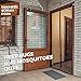 Magnetic Screen Door-Mesh Curtain-Fly Screen Doors- French Door Screen-Mosquito Out- Fits Door Openings up to 39x82 inch - Toddler and Pet Friendly