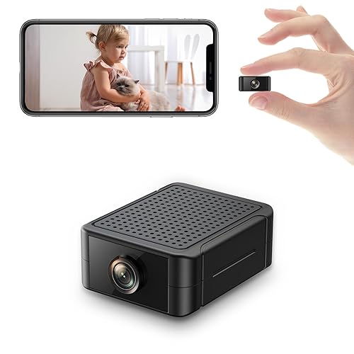 Spy Camera, Hidden Camera 4K Ultra HD with 4H Battery Life, SD Card & Cloud Storage, Motion Detection Alarm, Real-Time App Alerts, 2.4G WiFi & Night Vision for Home/Office Security