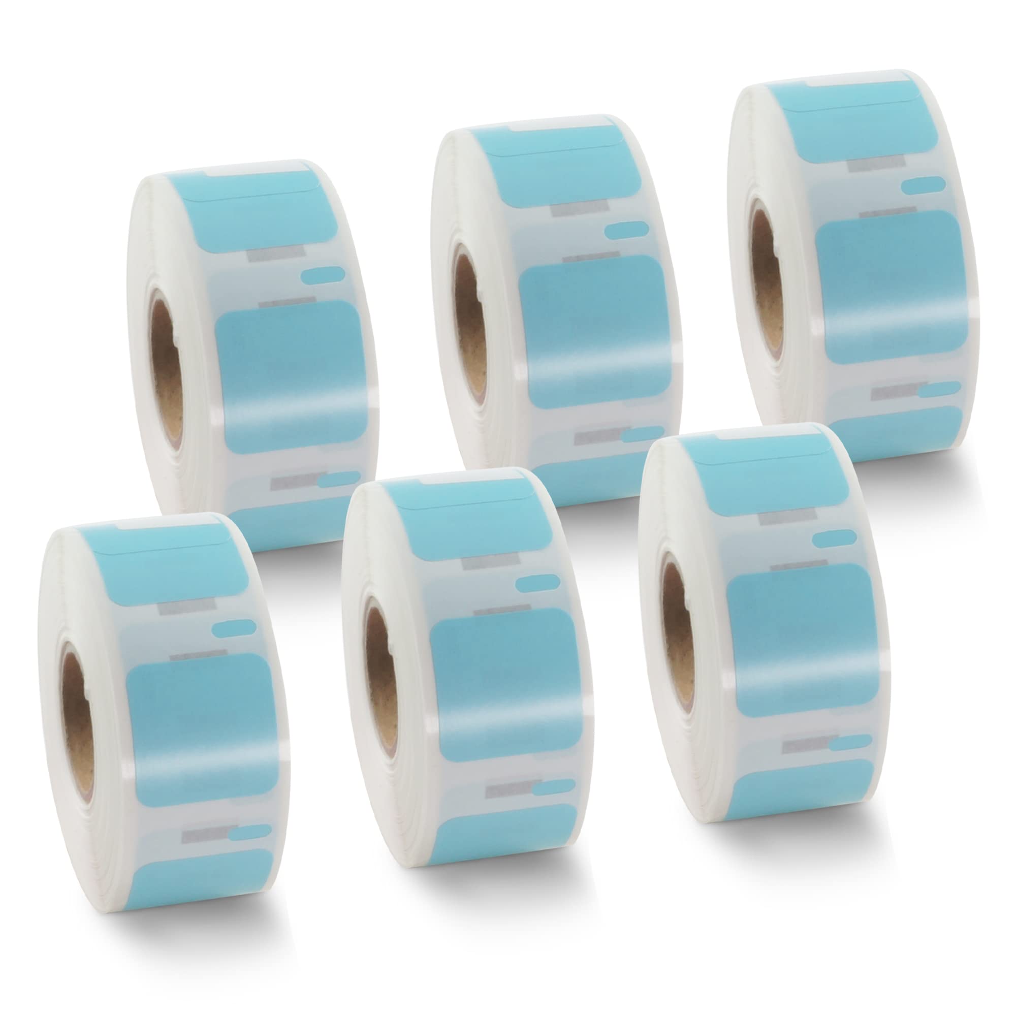 BETCKEY - 6 Rolls Blue Small Multi-Purpose Labels Compatible with DYMO S0929120, 25mm x 25mm, 4500 Colored Labels Compatible with DYMO LabelWriter 450, 4XL, NOT Fit 550 or 5XL