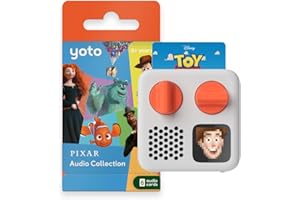 Yoto Mini (2024 Edition) + Disney Pixar Bundle – Kids Screen-Free Bluetooth Audio Player, All-in-1 Travel Device for Stories 