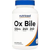 Nutricost Ox Bile Capsules 125mg, 240 Capsules - Non-GMO