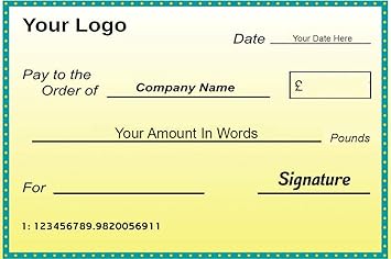 Custom Giant Fake Cheque Made Of 3mm Pvc Foam Board Big