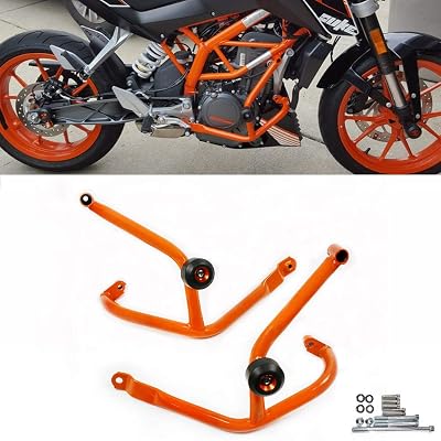 COPART Motorcycle Engine Guards Protector Crash Bars with Frame Sliders for KTM DUKE 390 2017 2018 2019