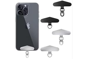 Kaptron Phone Tether Tab for iPhone - Heavy Duty Stainless Steel Metal Phone Tether Tabs, Phone Strap Replacement Part