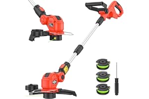 Cordless String Trimmer Compatible for Milwaukee 18V Battery,Garden Lawn Edger with 25cm Cutting Diameter,Electric String Tri