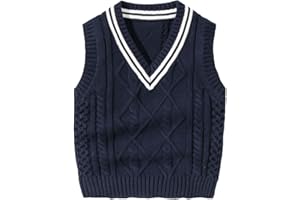 Vivobiniya Toddler boy Knit Vest V-Neck Cardigan Kids Autumn Clothes 6m-3Y