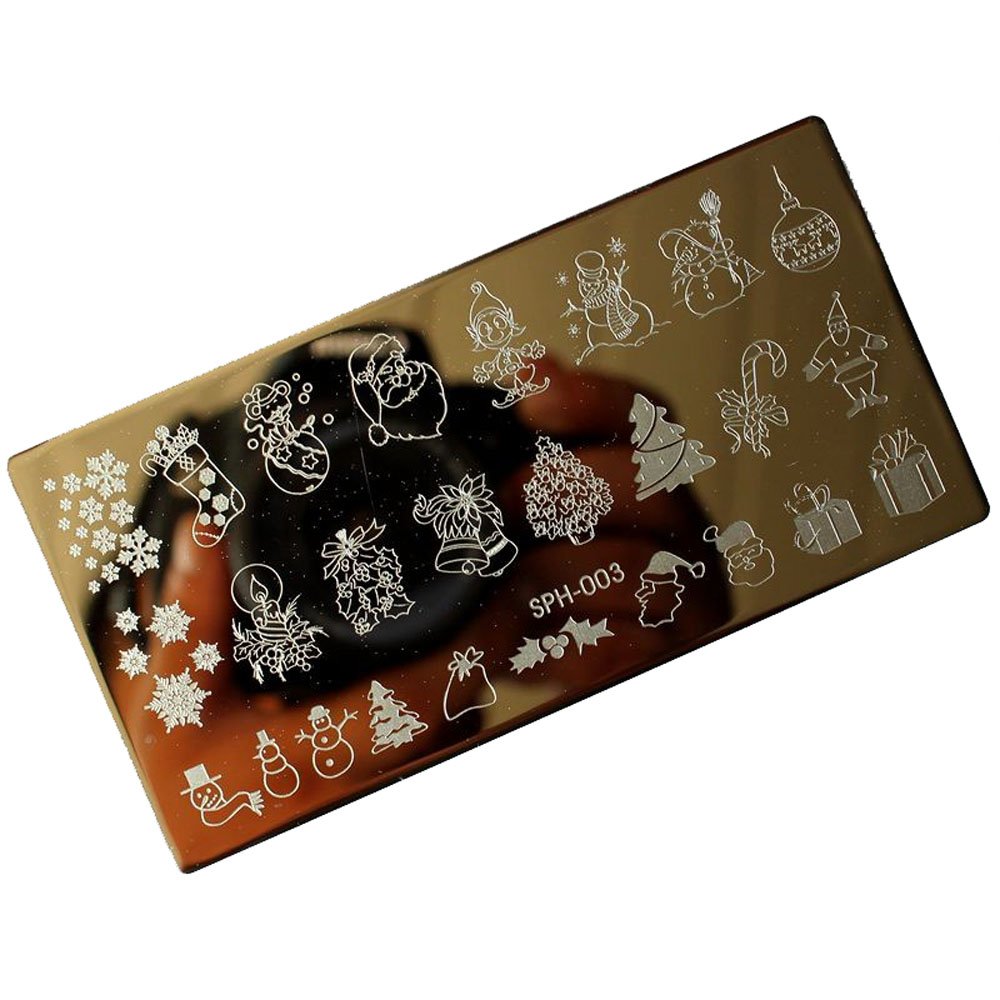Shari Christmas Nail art Tips Image Stamp Plates Polish