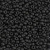 Miyuki Round Seed Bead Size 8/0 22g Matte Black