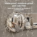 HYKJSHED Multifunctional Bathroom Wall Hooks, Removable Towel Rack view 3