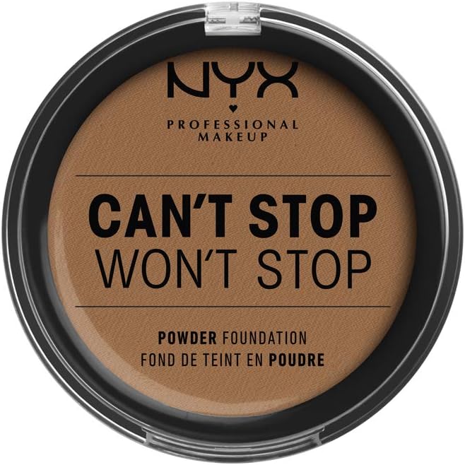 NYX Can't Stop Won't Stop Full Coverage Powder Foundation Matte Mahogany Vegan