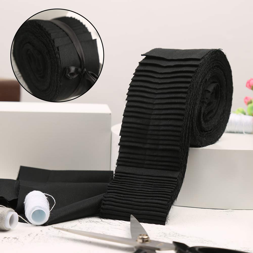 Jelly Roll Fabric, Fabric Squares Patchwork Sewing Roll Soft Cotton Fabrics for Quilting Crafting Fabrics Strips Bundle for DIY Craft Decoration, Cushions, Tablecloths Making