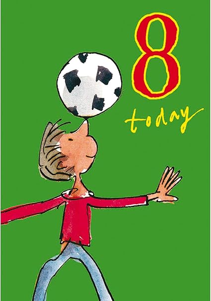 Woodmansterne Carte D Anniversaire Pour Garcon 8eme Anniversaire Quentin Blake Petit Joueur De Football Amazon Fr Fournitures De Bureau