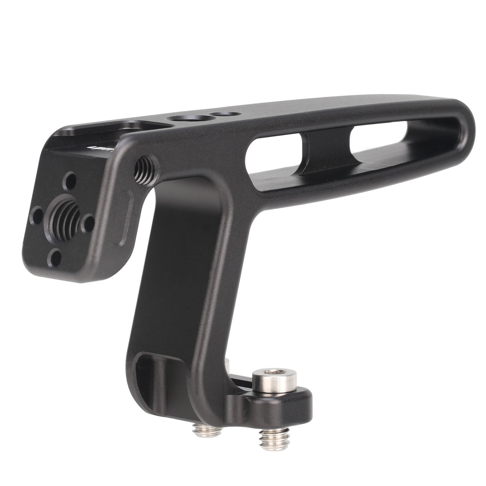 FOTGA Mini Top Handle with 1/4"-2Screws, Top Handle Side Handle with Cold Shoe Mounts and ARRl Locating Holes for Lightweight Vlogging Cameras Camera Cage (Black)