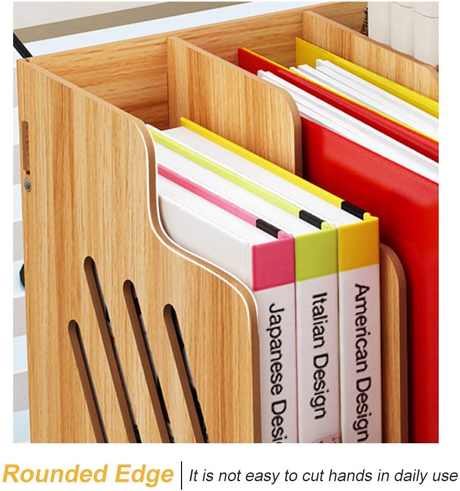 Porte-lettres En Bois KIRIGEN - Compartiment Unique Pour Bureau Format A4