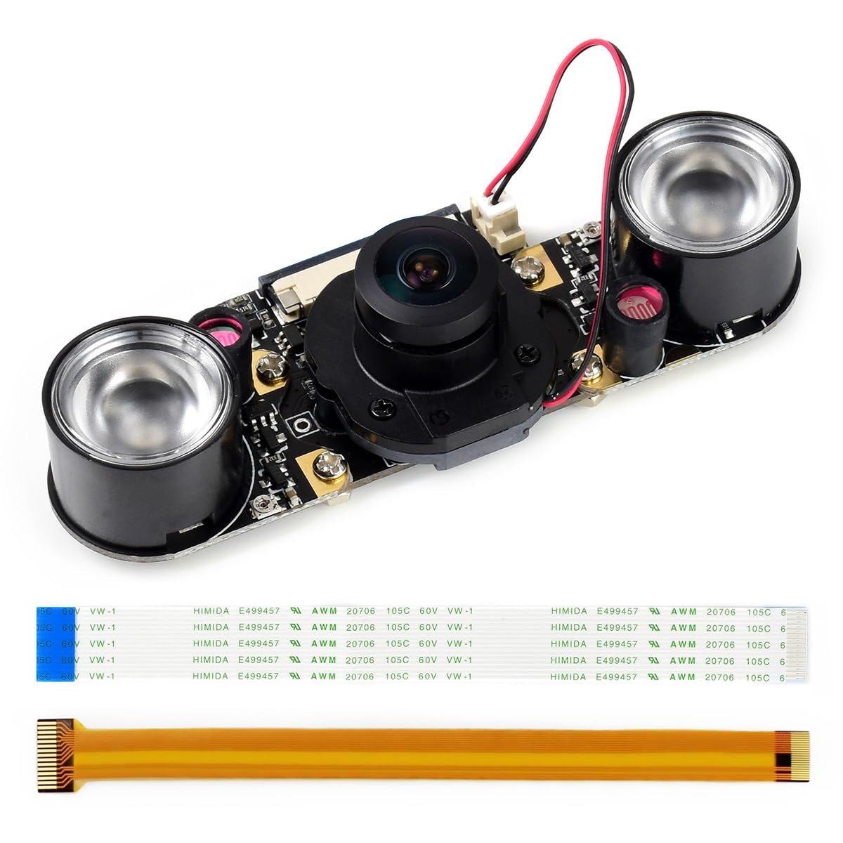 Waveshare IMX219-160 8MP IR-Cut Camera IR-Cut Infrared Night Vision 162° FOV Applicable for Jetson Nano Compatible with Raspberry Pi 5 /Pi4/CM4