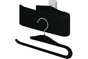 Velvet Pants Hangers, 20 Pack Non-Slip Open Ended Hangers with 360° Swivel Hook Slim Space Saving Jeans Hangers for Pants, Sc