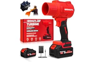 DENAZTL Cordless Leaf Blower - 800000RPM Electric Blower with 4.0Ah Battery Powered - Lightweight Handheld Leaf Blower for Lawn Care, Yard, Patio Blowing Leavs Dust, Sideway Cleaning