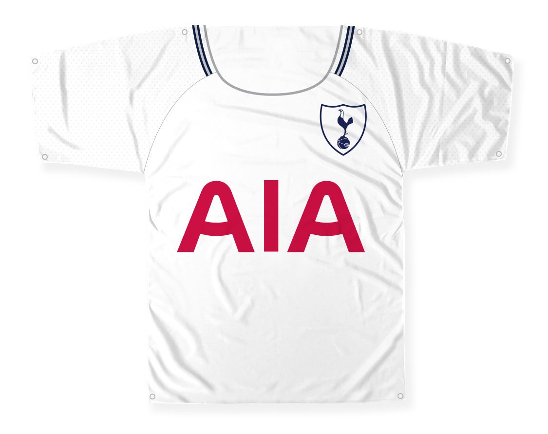 Tottenham Hotspur FC Football Jersey Kit Shaped Banner Flag - 57" X 45"