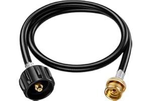 Rushare 4FT Propane Hose Adapter 1lb to 20lb, Propane Hose for Mr Heater Buddy Heater, Coleman Stove, Weber Q Grill and More,