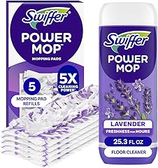Swiffer Power Mop Refill Pack, Floor Cleaner for Mopping Tile, Vinyl, Laminate, Wood in Home, Bathroom, Kitchen, All Purpose 