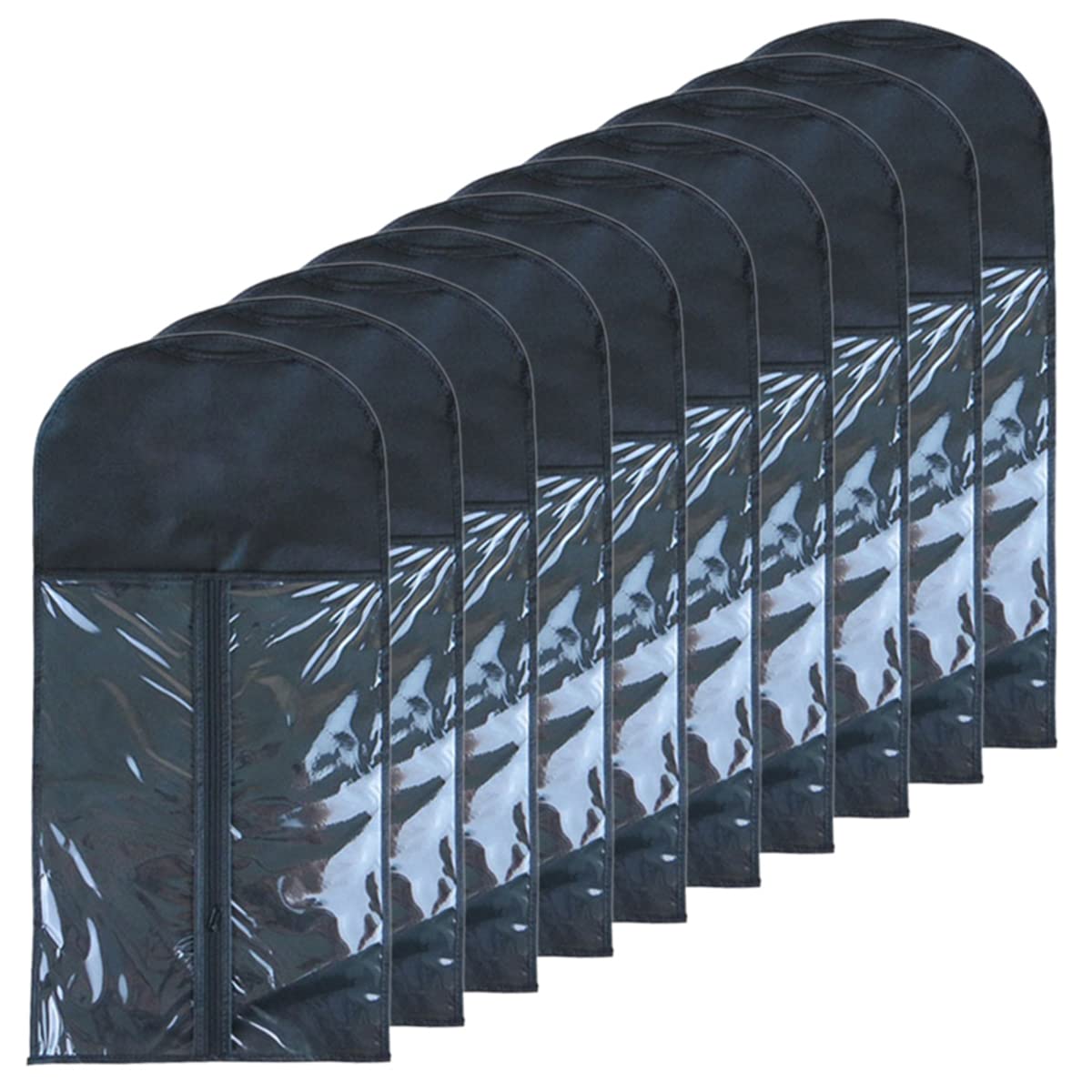 Hair Extension Storage Bag Wig Holder Case Foldable Non-Woven Portable Wig Protector Bag Dust Proof Zipper Closure (Black)