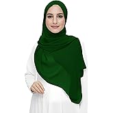 Premium Chiffon Hijab Head Scarf Shawl Wrap for Muslim Women Lightweight