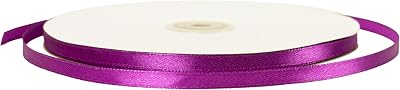 ZSYIULIA Dark Purple Satin Ribbon 6mm x 91m Gift Wrapping Craft