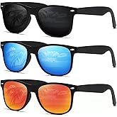 DEMIKOS Sunglasses Men Polarized Sunglasses for Mens Womens Retro Mirror Lens for Driving Fishing UV Protection