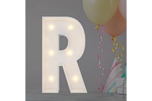 JoyBox Design 2FT Marquee Light Up Letters, Marquee Letters R, Mosaic Balloon Letters for Birthday Party Decorations, Marry Me Light Up Letters, Baby Marquee Letters for Decor, Wedding Decor
