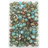 INSPIRELLE 10mm Acrylic Beads 150pcs Marble Patterns Round Loose Beads for Jewelry Bracelets Necklace Making