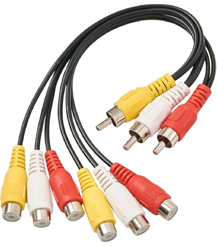 Female To Female 2 RCA Audio Coupler Adapter - Connect RCA Cables Easily, Wennow Brand
