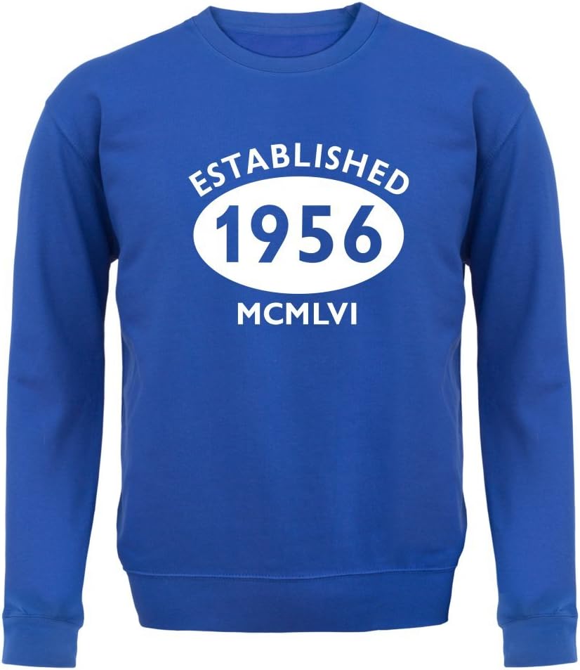 Dressdown 1956 Roman Numerals 60th Unisex Jumper Sweater Royal 