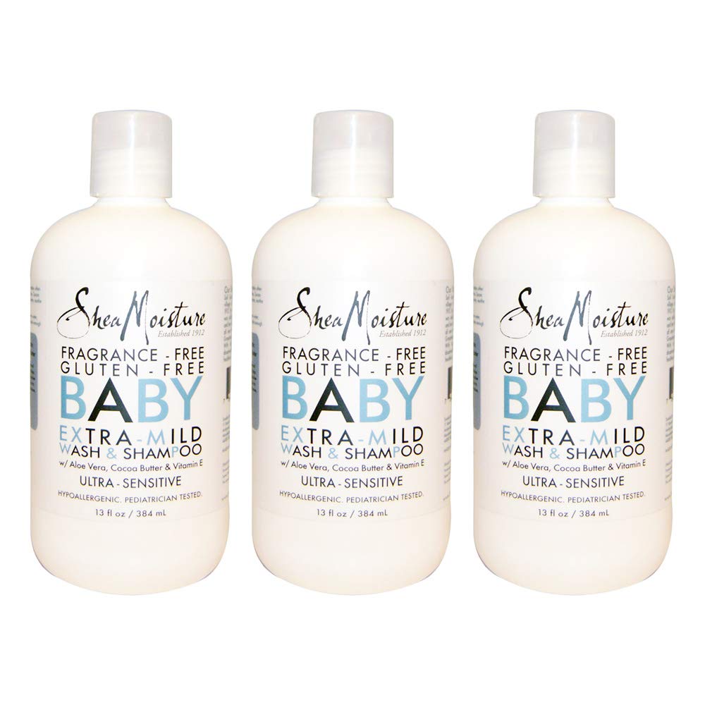 Sheamoisture Bby Shmpoo & Wsh Frag Fre, 3 pack