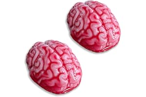 Handmade 2Pcs Brain Taba Squishy Toy - Mini Realistic Silicone Novelty Fidget Sensory Toy, Soft and Sticky Squeeze Toy, Perfe