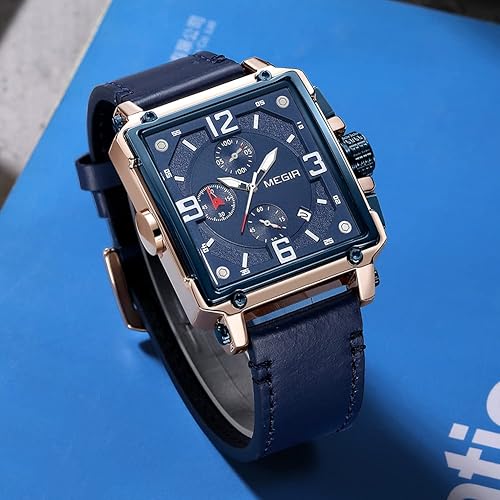 MEGIR Men's Analogue Army Military Chronograph Luminous