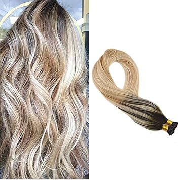 Amazon Com Moresoo Cold Fusion Hair Extensions 16 Inch 50g I Tip